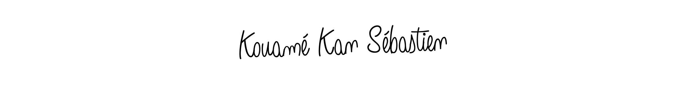 How to make Kouamé Kan Sébastien name signature. Use Angelique-Rose-font-FFP style for creating short signs online. This is the latest handwritten sign. Kouamé Kan Sébastien signature style 5 images and pictures png