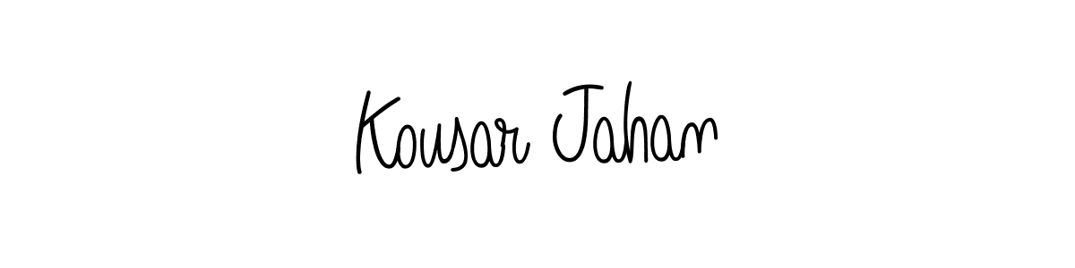 Design your own signature with our free online signature maker. With this signature software, you can create a handwritten (Angelique-Rose-font-FFP) signature for name Kousar Jahan. Kousar Jahan signature style 5 images and pictures png