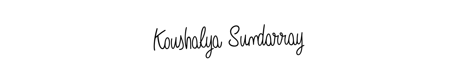 This is the best signature style for the Koushalya Sundarray name. Also you like these signature font (Angelique-Rose-font-FFP). Mix name signature. Koushalya Sundarray signature style 5 images and pictures png