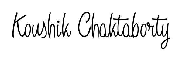 Try this chic Koushik Chaktaborty handwritten sign style. Using Angelique-Rose-font-FFP font elements, it gives your name a sleek, memorable identity. Koushik Chaktaborty signature style 5 images and pictures png
