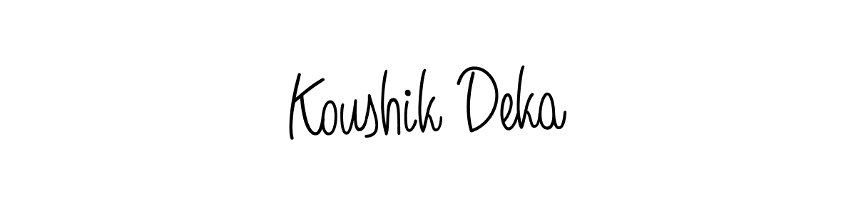 Make a beautiful signature design for name Koushik Deka. With this signature (Angelique-Rose-font-FFP) style, you can create a handwritten signature for free. Koushik Deka signature style 5 images and pictures png