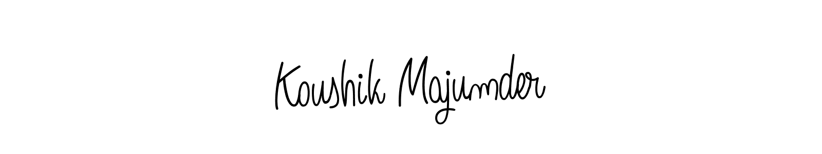 Design your own signature with our free online signature maker. With this signature software, you can create a handwritten (Angelique-Rose-font-FFP) signature for name Koushik Majumder. Koushik Majumder signature style 5 images and pictures png