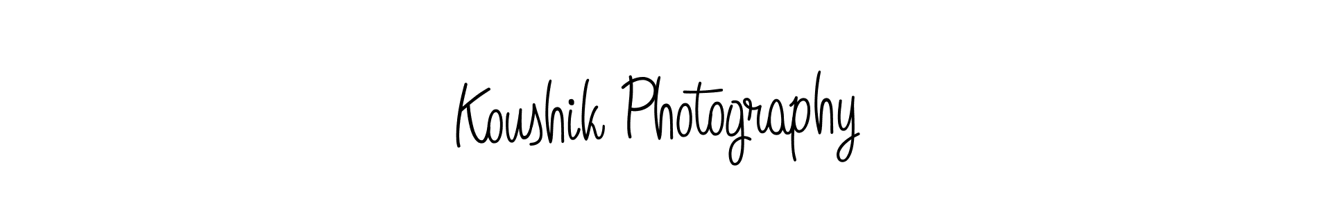 How to make Koushik Photography signature? Angelique-Rose-font-FFP is a professional autograph style. Create handwritten signature for Koushik Photography name. Koushik Photography signature style 5 images and pictures png