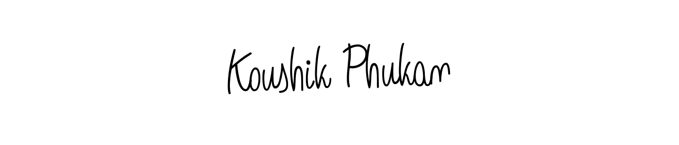 How to make Koushik Phukan signature? Angelique-Rose-font-FFP is a professional autograph style. Create handwritten signature for Koushik Phukan name. Koushik Phukan signature style 5 images and pictures png