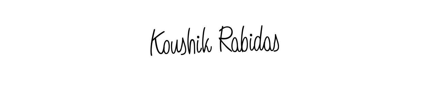 Make a beautiful signature design for name Koushik Rabidas. With this signature (Angelique-Rose-font-FFP) style, you can create a handwritten signature for free. Koushik Rabidas signature style 5 images and pictures png