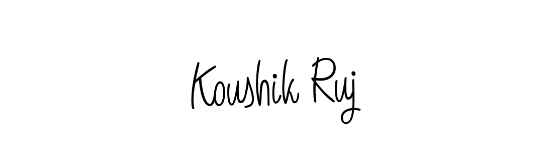 Create a beautiful signature design for name Koushik Ruj. With this signature (Angelique-Rose-font-FFP) fonts, you can make a handwritten signature for free. Koushik Ruj signature style 5 images and pictures png