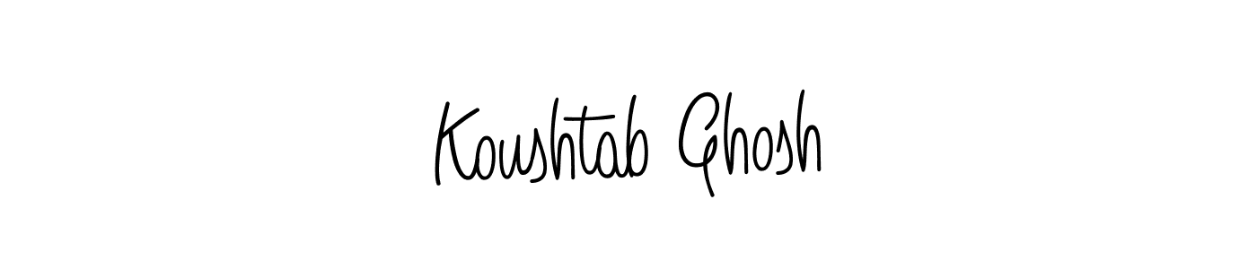 You should practise on your own different ways (Angelique-Rose-font-FFP) to write your name (Koushtab Ghosh) in signature. don't let someone else do it for you. Koushtab Ghosh signature style 5 images and pictures png