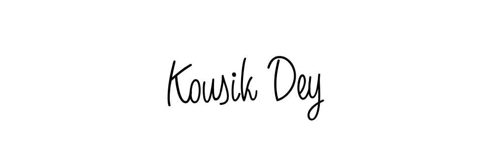 How to make Kousik Dey name signature. Use Angelique-Rose-font-FFP style for creating short signs online. This is the latest handwritten sign. Kousik Dey signature style 5 images and pictures png