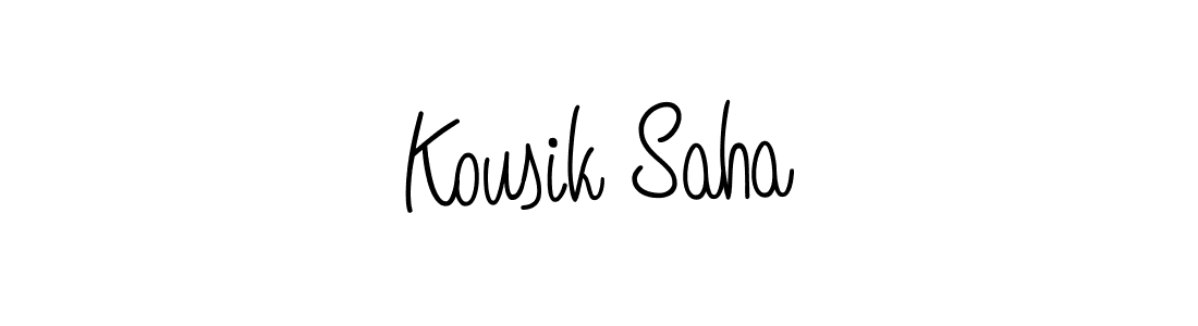 You should practise on your own different ways (Angelique-Rose-font-FFP) to write your name (Kousik Saha) in signature. don't let someone else do it for you. Kousik Saha signature style 5 images and pictures png