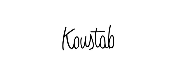 Make a beautiful signature design for name Koustab. With this signature (Angelique-Rose-font-FFP) style, you can create a handwritten signature for free. Koustab signature style 5 images and pictures png