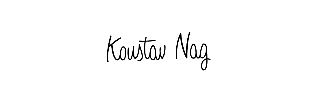 How to make Koustav Nag name signature. Use Angelique-Rose-font-FFP style for creating short signs online. This is the latest handwritten sign. Koustav Nag signature style 5 images and pictures png