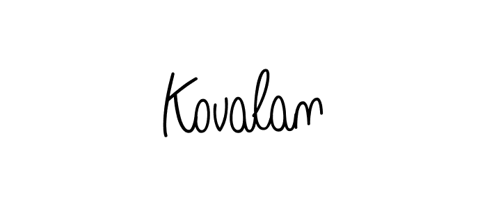 The best way (Angelique-Rose-font-FFP) to make a short signature is to pick only two or three words in your name. The name Kovalan include a total of six letters. For converting this name. Kovalan signature style 5 images and pictures png