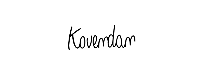 You should practise on your own different ways (Angelique-Rose-font-FFP) to write your name (Kovendan) in signature. don't let someone else do it for you. Kovendan signature style 5 images and pictures png