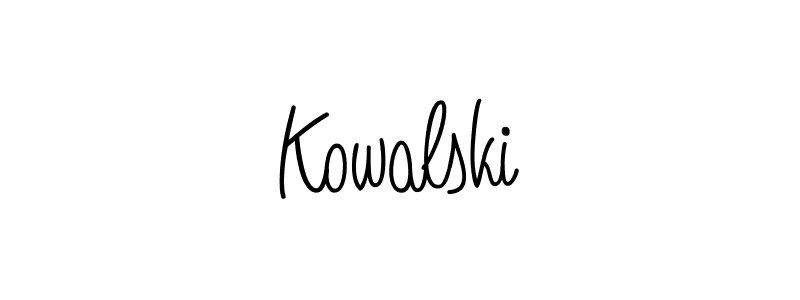 Design your own signature with our free online signature maker. With this signature software, you can create a handwritten (Angelique-Rose-font-FFP) signature for name Kowalski. Kowalski signature style 5 images and pictures png