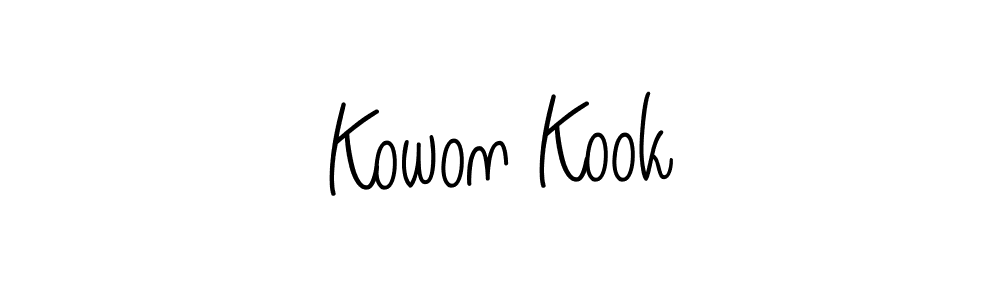 Make a beautiful signature design for name Kowon Kook. With this signature (Angelique-Rose-font-FFP) style, you can create a handwritten signature for free. Kowon Kook signature style 5 images and pictures png