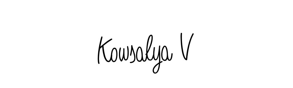 Once you've used our free online signature maker to create your best signature Angelique-Rose-font-FFP style, it's time to enjoy all of the benefits that Kowsalya V name signing documents. Kowsalya V signature style 5 images and pictures png