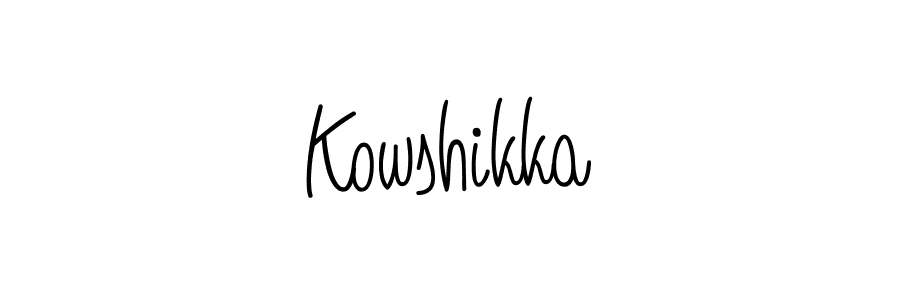 Make a beautiful signature design for name Kowshikka. With this signature (Angelique-Rose-font-FFP) style, you can create a handwritten signature for free. Kowshikka signature style 5 images and pictures png