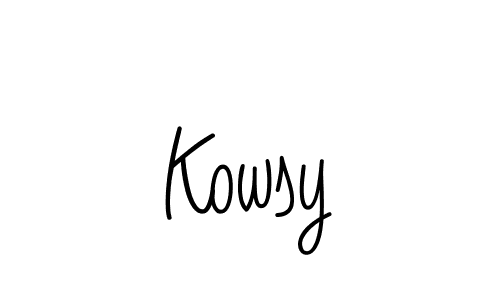 Make a beautiful signature design for name Kowsy. With this signature (Angelique-Rose-font-FFP) style, you can create a handwritten signature for free. Kowsy signature style 5 images and pictures png