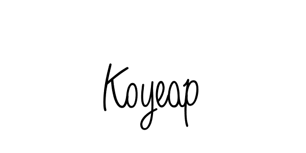 Create a beautiful signature design for name Koyeap. With this signature (Angelique-Rose-font-FFP) fonts, you can make a handwritten signature for free. Koyeap signature style 5 images and pictures png