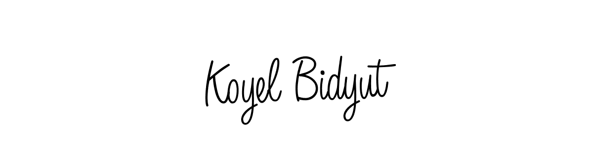 Also we have Koyel Bidyut name is the best signature style. Create professional handwritten signature collection using Angelique-Rose-font-FFP autograph style. Koyel Bidyut signature style 5 images and pictures png
