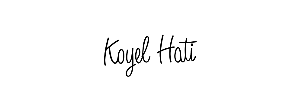 You should practise on your own different ways (Angelique-Rose-font-FFP) to write your name (Koyel Hati) in signature. don't let someone else do it for you. Koyel Hati signature style 5 images and pictures png