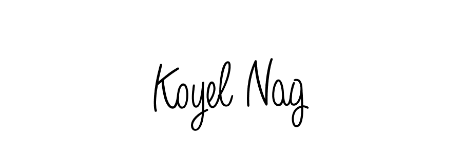How to Draw Koyel Nag signature style? Angelique-Rose-font-FFP is a latest design signature styles for name Koyel Nag. Koyel Nag signature style 5 images and pictures png