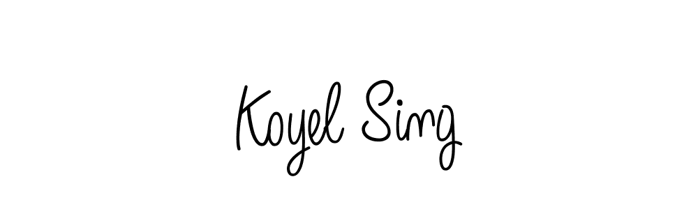 You should practise on your own different ways (Angelique-Rose-font-FFP) to write your name (Koyel Sing) in signature. don't let someone else do it for you. Koyel Sing signature style 5 images and pictures png