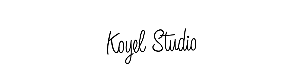The best way (Angelique-Rose-font-FFP) to make a short signature is to pick only two or three words in your name. The name Koyel Studio include a total of six letters. For converting this name. Koyel Studio signature style 5 images and pictures png