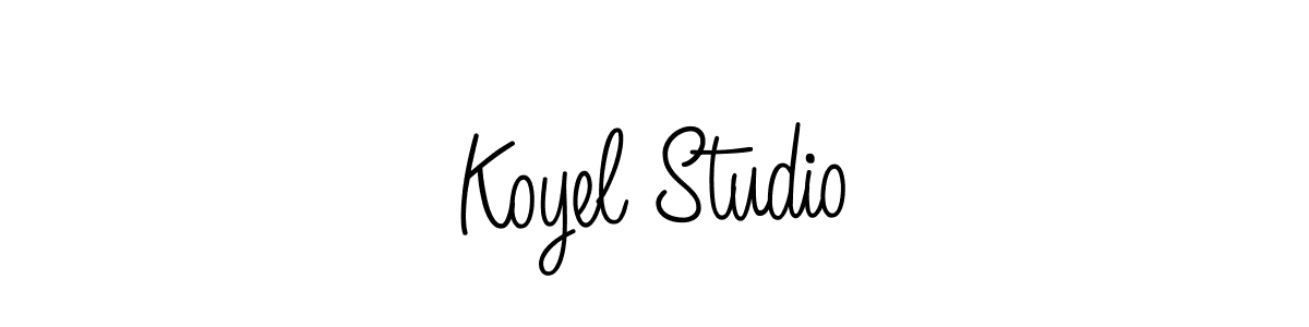 if you are searching for the best signature style for your name Koyel Studio. so please give up your signature search. here we have designed multiple signature styles  using Angelique-Rose-font-FFP. Koyel Studio signature style 5 images and pictures png