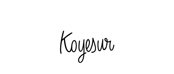 Angelique-Rose-font-FFP is a professional signature style that is perfect for those who want to add a touch of class to their signature. It is also a great choice for those who want to make their signature more unique. Get Koyesur name to fancy signature for free. Koyesur signature style 5 images and pictures png