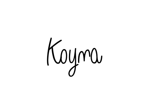 How to make Koyna name signature. Use Angelique-Rose-font-FFP style for creating short signs online. This is the latest handwritten sign. Koyna signature style 5 images and pictures png