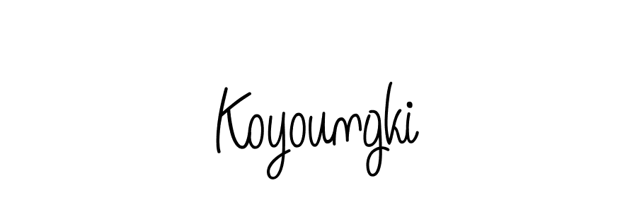 How to make Koyoungki signature? Angelique-Rose-font-FFP is a professional autograph style. Create handwritten signature for Koyoungki name. Koyoungki signature style 5 images and pictures png