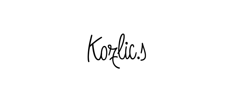 Design your own signature with our free online signature maker. With this signature software, you can create a handwritten (Angelique-Rose-font-FFP) signature for name Kozlic.s. Kozlic.s signature style 5 images and pictures png