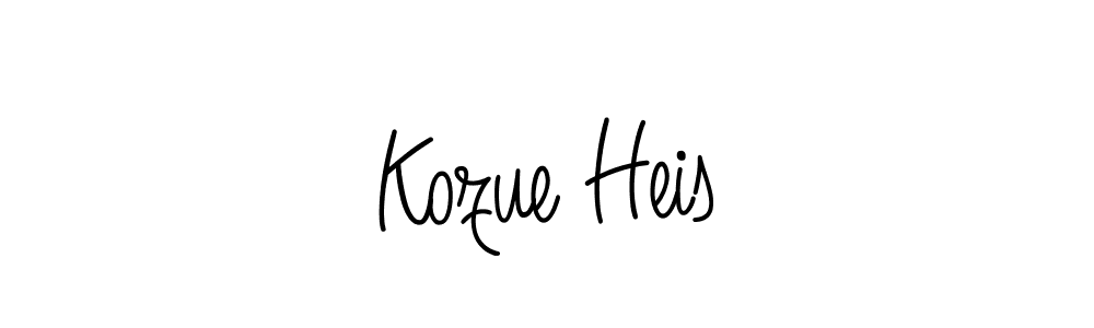 Kozue Heis stylish signature style. Best Handwritten Sign (Angelique-Rose-font-FFP) for my name. Handwritten Signature Collection Ideas for my name Kozue Heis. Kozue Heis signature style 5 images and pictures png