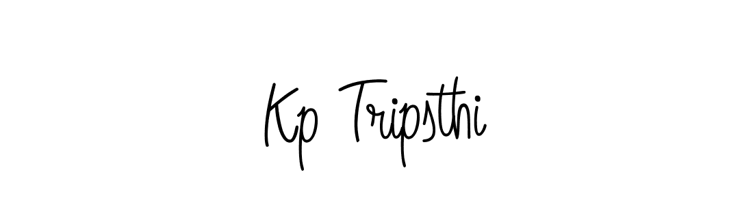 Make a beautiful signature design for name Kp Tripsthi. With this signature (Angelique-Rose-font-FFP) style, you can create a handwritten signature for free. Kp Tripsthi signature style 5 images and pictures png