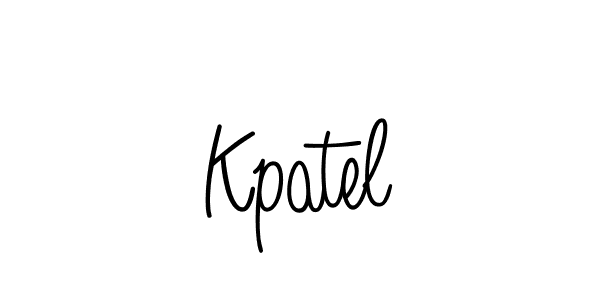 Kpatel stylish signature style. Best Handwritten Sign (Angelique-Rose-font-FFP) for my name. Handwritten Signature Collection Ideas for my name Kpatel. Kpatel signature style 5 images and pictures png
