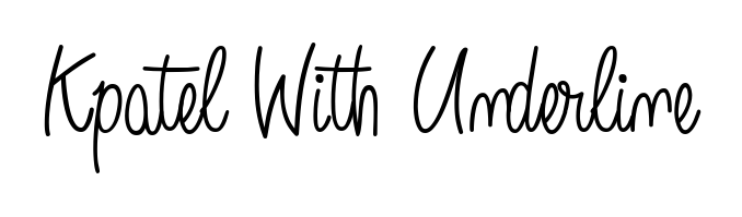 Enhance your business communications with Kpatel With Underline signature in Angelique-Rose-font-FFP lettering. Clean, modern, and universally compatible. Kpatel With Underline signature style 5 images and pictures png