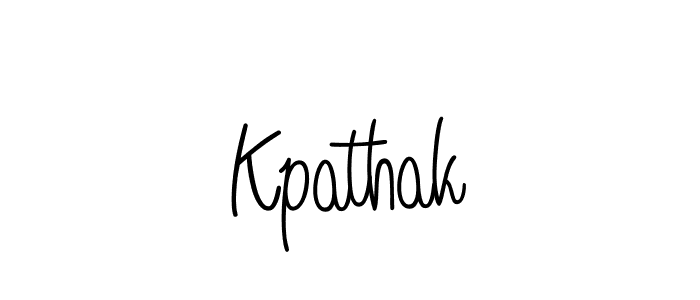 Design your own signature with our free online signature maker. With this signature software, you can create a handwritten (Angelique-Rose-font-FFP) signature for name Kpathak. Kpathak signature style 5 images and pictures png