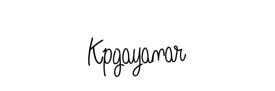 Design your own signature with our free online signature maker. With this signature software, you can create a handwritten (Angelique-Rose-font-FFP) signature for name Kpgayanar. Kpgayanar signature style 5 images and pictures png