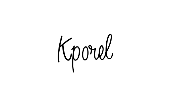 Design your own signature with our free online signature maker. With this signature software, you can create a handwritten (Angelique-Rose-font-FFP) signature for name Kporel. Kporel signature style 5 images and pictures png