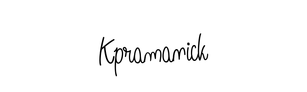 Create a beautiful signature design for name Kpramanick. With this signature (Angelique-Rose-font-FFP) fonts, you can make a handwritten signature for free. Kpramanick signature style 5 images and pictures png