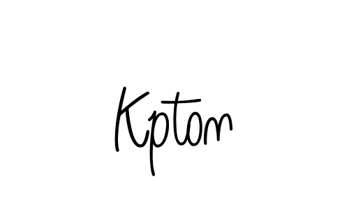 Kpton stylish signature style. Best Handwritten Sign (Angelique-Rose-font-FFP) for my name. Handwritten Signature Collection Ideas for my name Kpton. Kpton signature style 5 images and pictures png