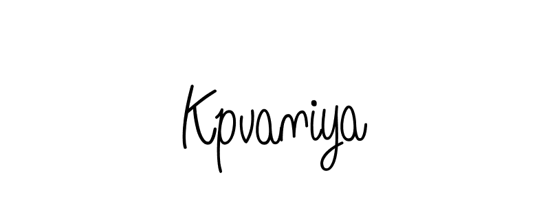Make a beautiful signature design for name Kpvaniya. With this signature (Angelique-Rose-font-FFP) style, you can create a handwritten signature for free. Kpvaniya signature style 5 images and pictures png