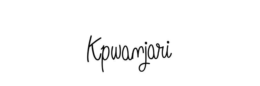 Make a beautiful signature design for name Kpwanjari. With this signature (Angelique-Rose-font-FFP) style, you can create a handwritten signature for free. Kpwanjari signature style 5 images and pictures png