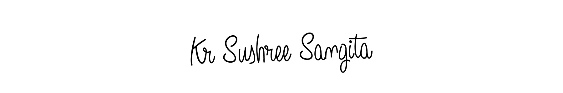 if you are searching for the best signature style for your name Kr Sushree Sangita. so please give up your signature search. here we have designed multiple signature styles  using Angelique-Rose-font-FFP. Kr Sushree Sangita signature style 5 images and pictures png