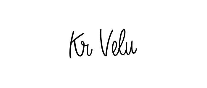 Kr Velu stylish signature style. Best Handwritten Sign (Angelique-Rose-font-FFP) for my name. Handwritten Signature Collection Ideas for my name Kr Velu. Kr Velu signature style 5 images and pictures png