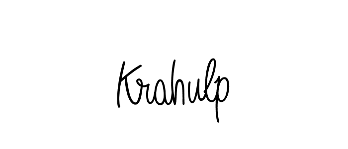 You should practise on your own different ways (Angelique-Rose-font-FFP) to write your name (Krahulp) in signature. don't let someone else do it for you. Krahulp signature style 5 images and pictures png