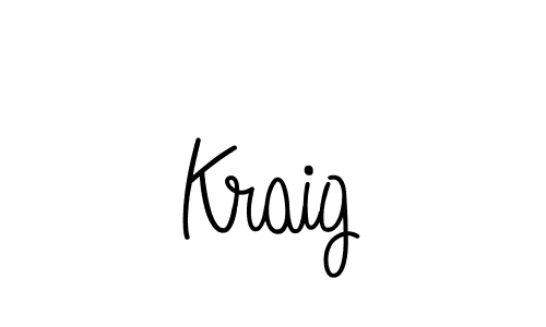 How to make Kraig signature? Angelique-Rose-font-FFP is a professional autograph style. Create handwritten signature for Kraig name. Kraig signature style 5 images and pictures png