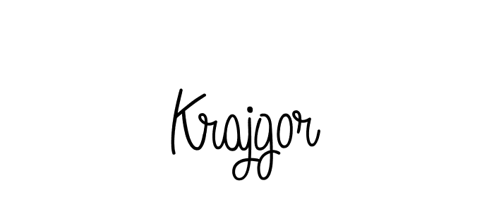 How to make Krajgor name signature. Use Angelique-Rose-font-FFP style for creating short signs online. This is the latest handwritten sign. Krajgor signature style 5 images and pictures png