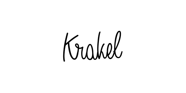 How to make Krakel name signature. Use Angelique-Rose-font-FFP style for creating short signs online. This is the latest handwritten sign. Krakel signature style 5 images and pictures png